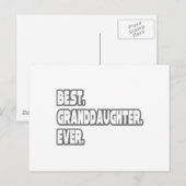 Beste Großtochter je Postkarte (Vorne/Hinten)