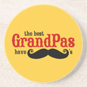 Beste Großväter haben Schnurrbart-Untersetzer Sandstein Untersetzer