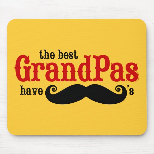 Beste Großväter haben Schnurrbärte Mousepad (Vorne)