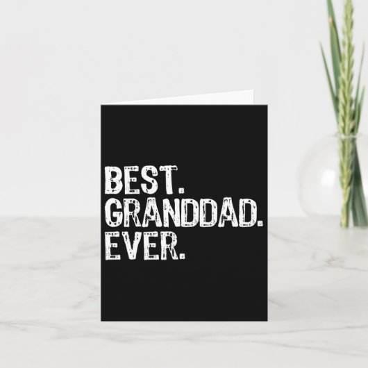 Beste Großvater je Familie Cool Großvater Karte (Vorderseite)
