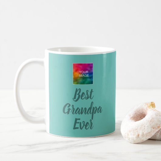 Beste Großvater je Retro-Typografie Niedlich Kaffeetasse (Mit Donut)