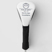 Beste Großvater-Monogramm-Initialen Mann von Verdi Golf Headcover (Vorderseite)