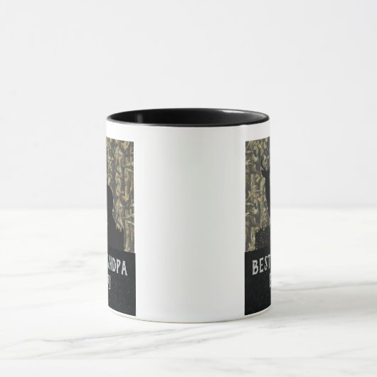 Beste Großvater-überhaupt Rotwild-Jagd-Camouflage Tasse (Zentrum)