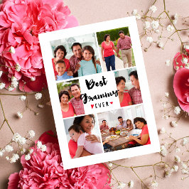 Beste Grußkarte für Grammy je Foto Collage Feiertagskarte