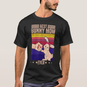 Beste Hasenmutter überhaupt Stickerei im Vintage-S T-Shirt