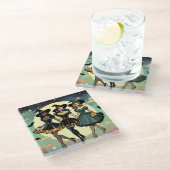 Beste Hexen Glasuntersetzer (Schrägansicht)