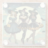 Beste Hexen Glasuntersetzer (Rückseite)