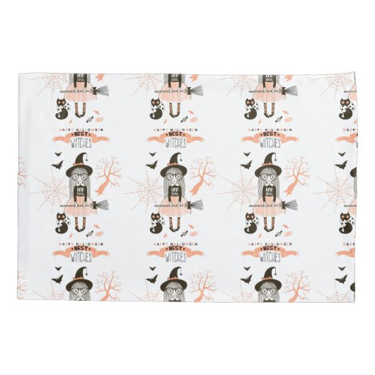 Beste Hexen glückliches Halloween Kissenbezug (Rückseite)
