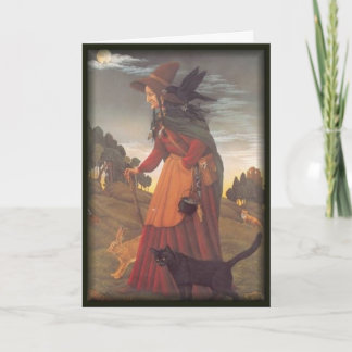 Beste Hexen Halloween-Karte Karte