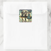 Beste Hexen Quadratischer Aufkleber (Tasche)