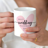 Beste Hochzeitsplaner Rosa Herzinitialen Kaffeetasse