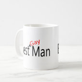 Beste homosexueller Mann-Hochzeit Kaffeetasse (Vorderseite Links)