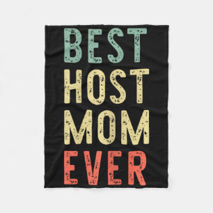 Beste Host-Mom Ever Familie Lustig Retro Vintage Fleecedecke