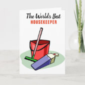 Beste Housekeeper Dankeskarte (Vorderseite)