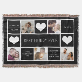 Beste Hubby je Minimalistische FotoCollage Decke