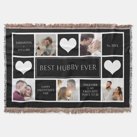 Beste Hubby je Minimalistische FotoCollage Decke (Vorderseite)