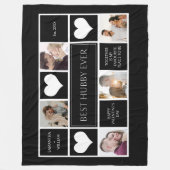 Beste Hubby je Minimalistische FotoCollage Fleecedecke (Vorderseite)