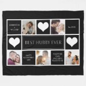 Beste Hubby je Minimalistische FotoCollage Fleecedecke (Vorderseite (Horizontal))