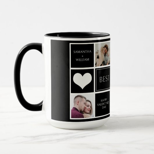 Beste Hubby je Minimalistische FotoCollage Tasse (Links)