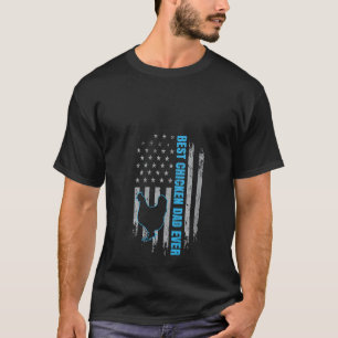 Beste Hühner Damen Dad Je Eher Amerikanische Flagg T-Shirt