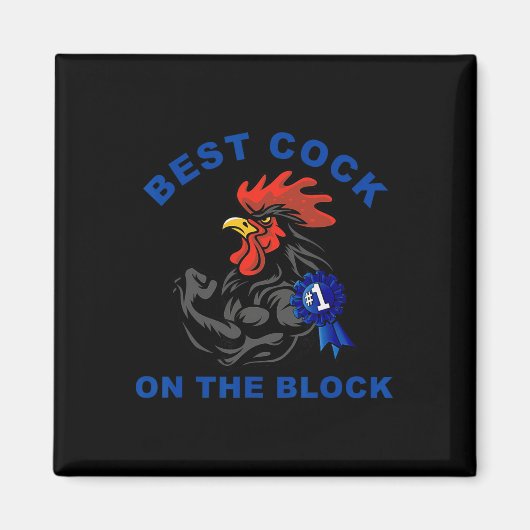 Beste Hühnerbekleidung im Block  Magnet (Vorne)