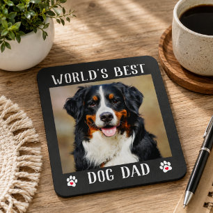 Beste Hund Papa Pfotenabdrücke Haustier Foto Mousepad