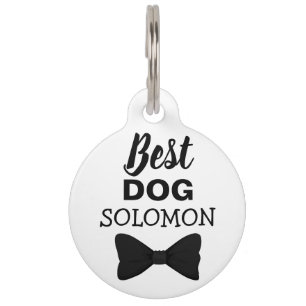 Beste Hunde Hochzeit elegante schwarze Schlips Haustiermarke