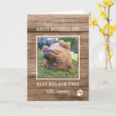 Beste Hunde-Mama je Foto Happy Mütter-Card Karte (Gelbe Blume)