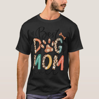 Beste Hunde Mama je Hand Drawn Hund Mama Mama Life T-Shirt