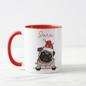 Beste Hunde Mama je Hund Personalisiert Weihnachts Tasse (Links)