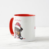 Beste Hunde-Mama je Hund Personalisierte Hand Zeic Tasse (Vorderseite Links)