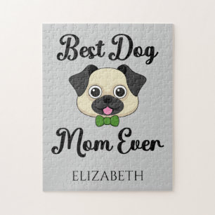 Beste Hunde-Mama je personalisieren Puzzle