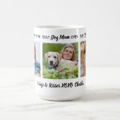 Beste Hunde-Mama je Personalisiert 3 Foto & Name Kaffeetasse (Mittel)