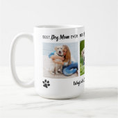 Beste Hunde-Mama je Personalisiert 3 Foto & Name Kaffeetasse (Links)