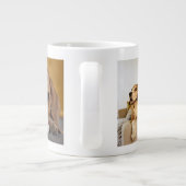 Beste Hunde Mama je...Personalisiert zwei Foto Rie Jumbo-Tasse (Rückseite)