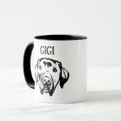 Beste Hunde-Mama je Personalisierte Hand Zeichnend Tasse (Vorderseite Links)