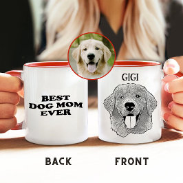 Beste Hunde-Mama je Personalisierte Hand Zeichnend Tasse