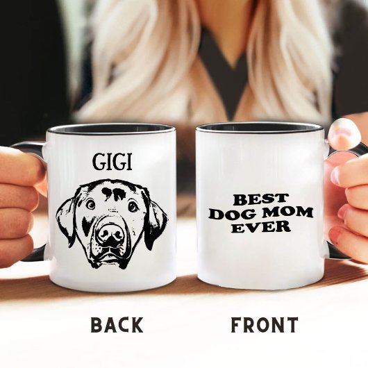 Beste Hunde-Mama je Personalisierte Hand Zeichnend Tasse