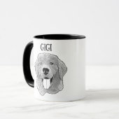 Beste Hunde-Mama je Personalisierte Hand Zeichnend Tasse (Vorderseite Links)