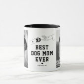 Beste Hunde-Mama je Personalisiertes Foto Tasse (Zentrum)