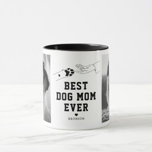 Beste Hunde-Mama je Personalisiertes Foto Tasse (Zentrum)