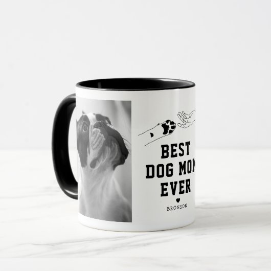 Beste Hunde-Mama je Personalisiertes Foto Tasse (Vorderseite Links)