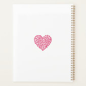 Beste Hunde-Mama je! Rosa Paw druckt Herz Planer (Rückseite)