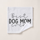 Beste Hunde-Mama je Spaß und stilvolles Geschenk f Badhandtuch Set (Waschlappen)