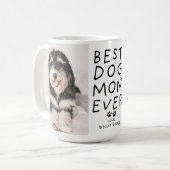 Beste Hunde-Mama je von Hund zwei Foto benutzerdef Kaffeetasse (Vorderseite Links)