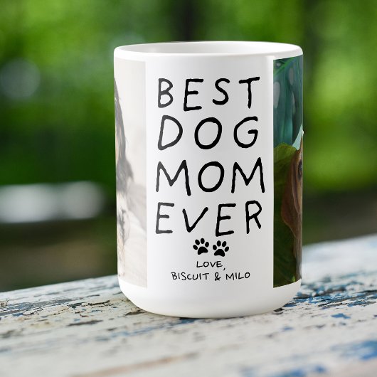 Beste Hunde-Mama je von Hund zwei Foto benutzerdef Kaffeetasse
