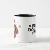 Beste Hunde-Mama je Weihnachten Dackel Hund Tasse (Zentrum)