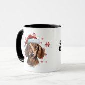 Beste Hunde-Mama je Weihnachten Dackel Hund Tasse (Vorderseite Links)