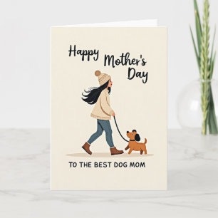 Beste Hunde-Mama-Sketchkarte Karte