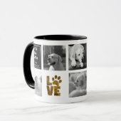 Beste Hunde Mama Vater FOTO COLLAGE Geschenk LIEBE Tasse (Vorderseite Links)